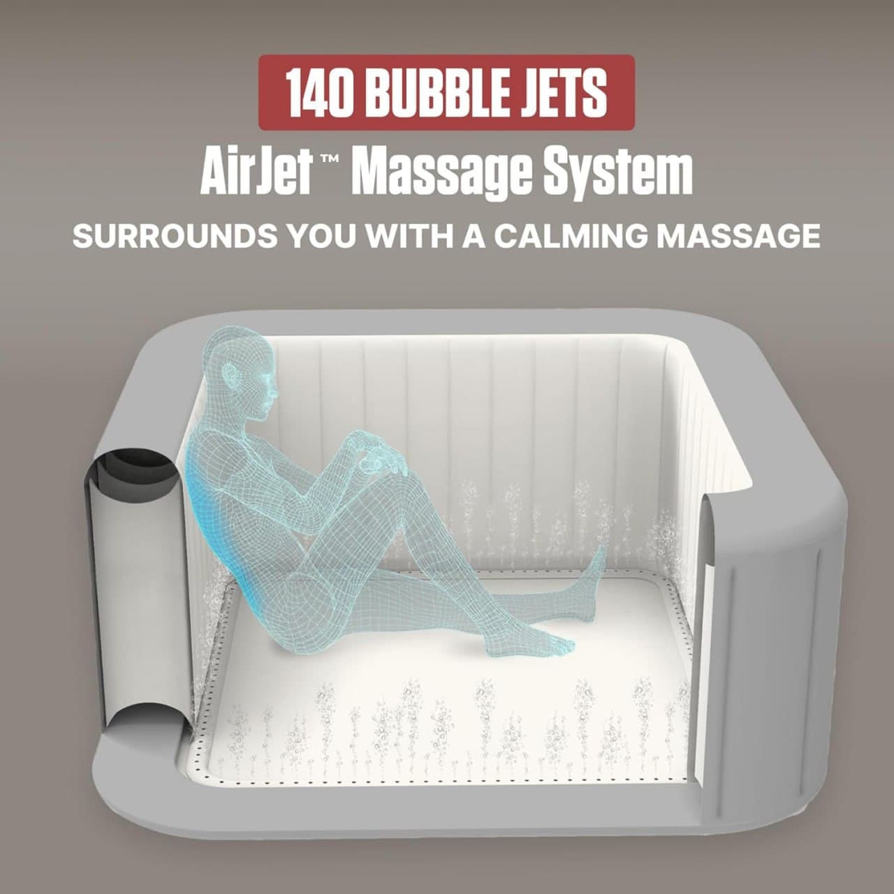 Coleman Hawaii 4-6 person square inflatable hot tub with EnergySense cover