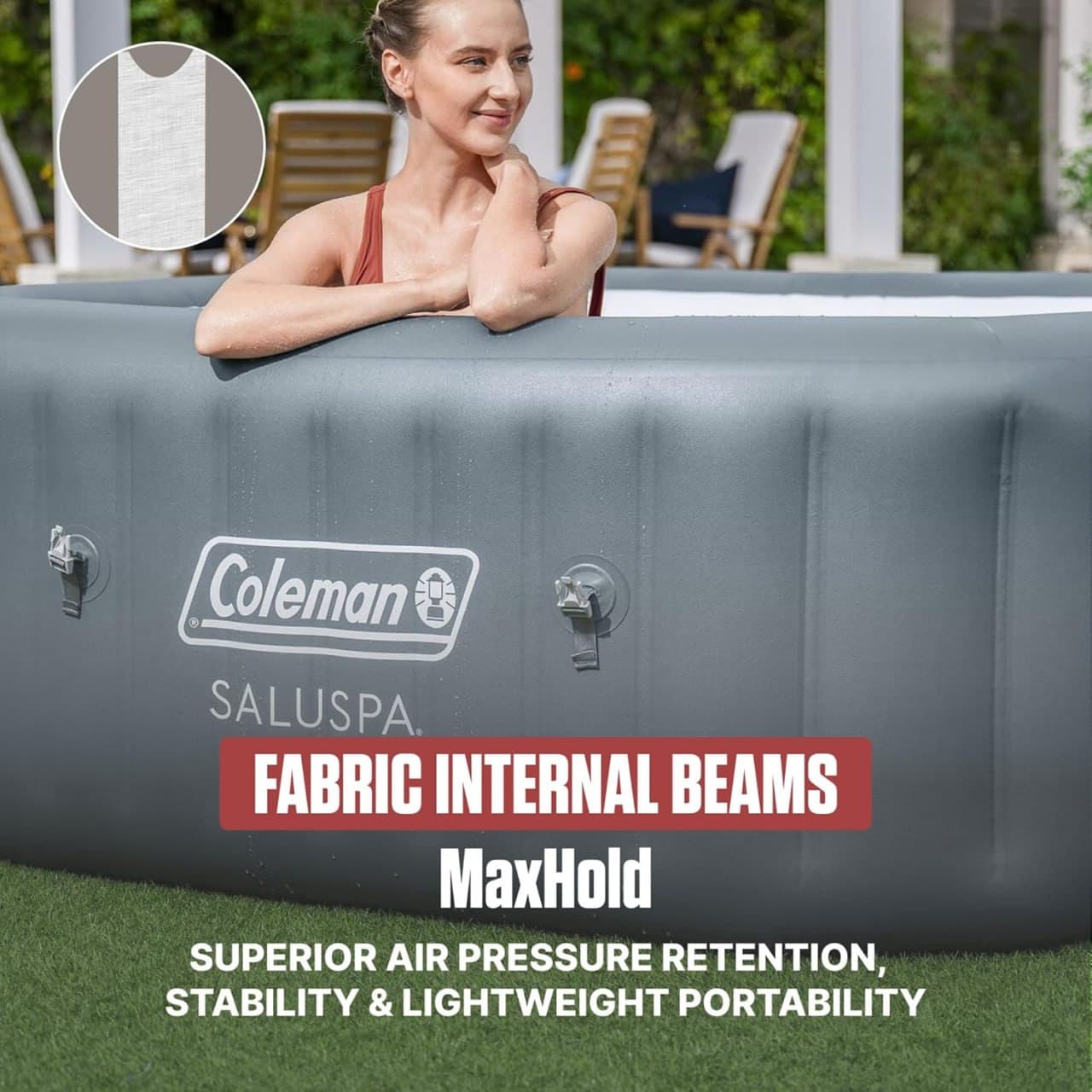 Coleman Hawaii inflatable hot tub front view
