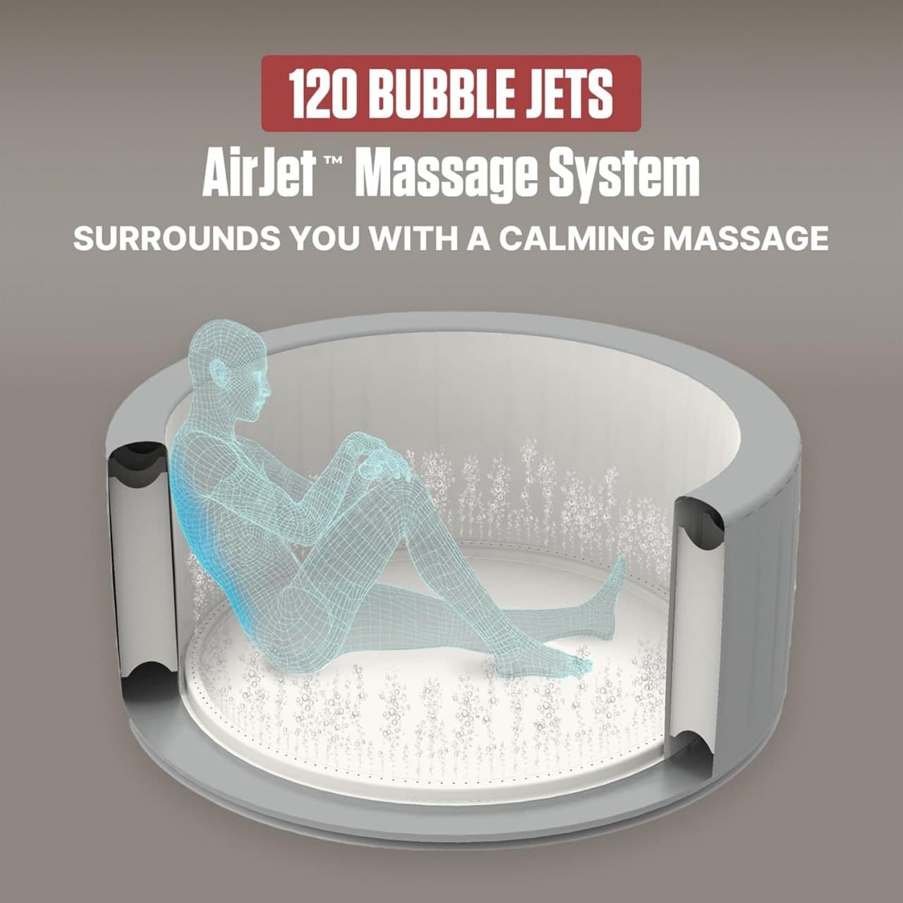 Coleman Miami 2-4 person round inflatable hot tub with EnergySense cover